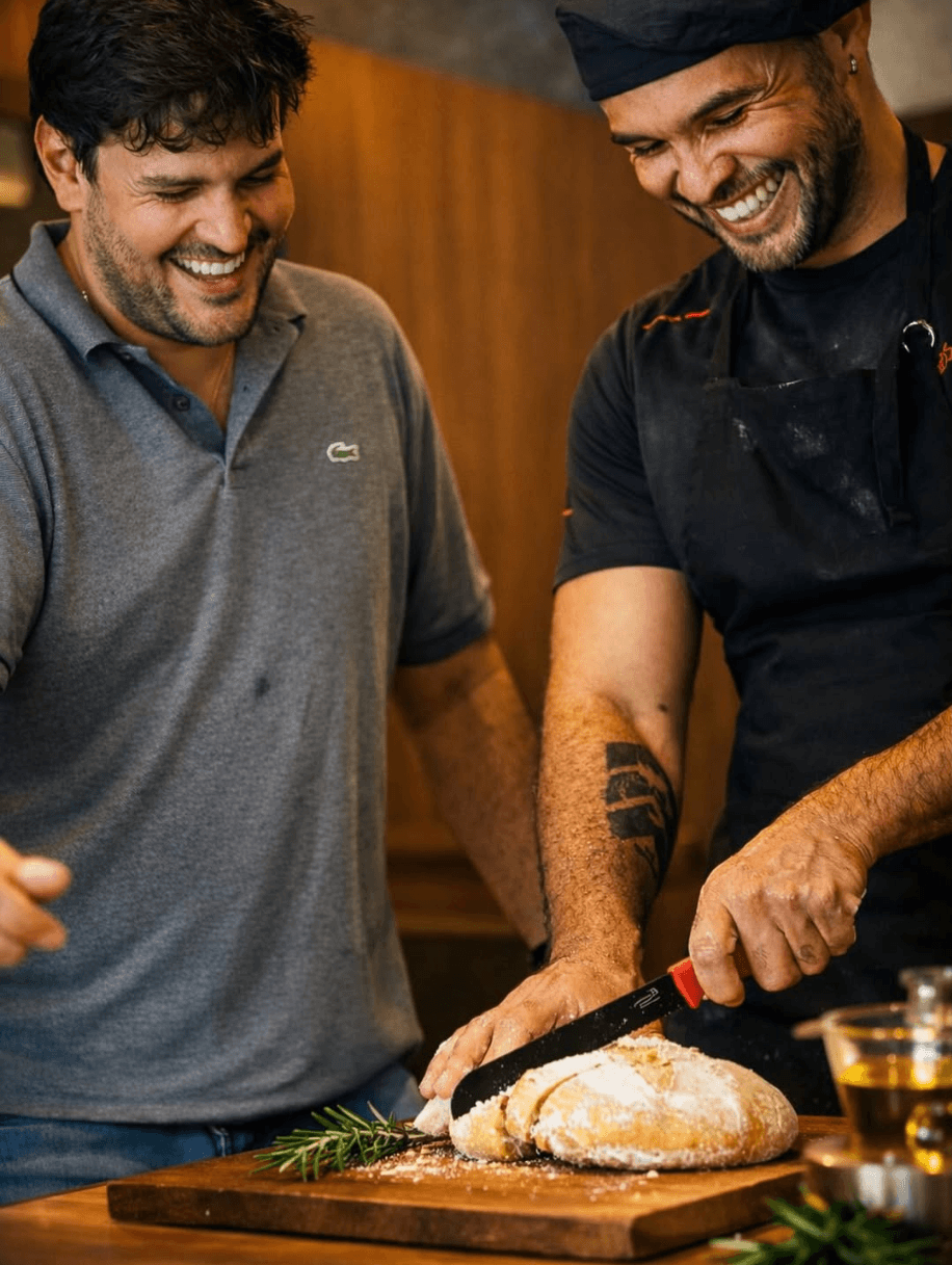 Os dois pizzaiolos da Dr. Levain